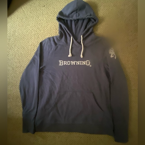 Dark navy Browning hoodie - Picture 4 of 9